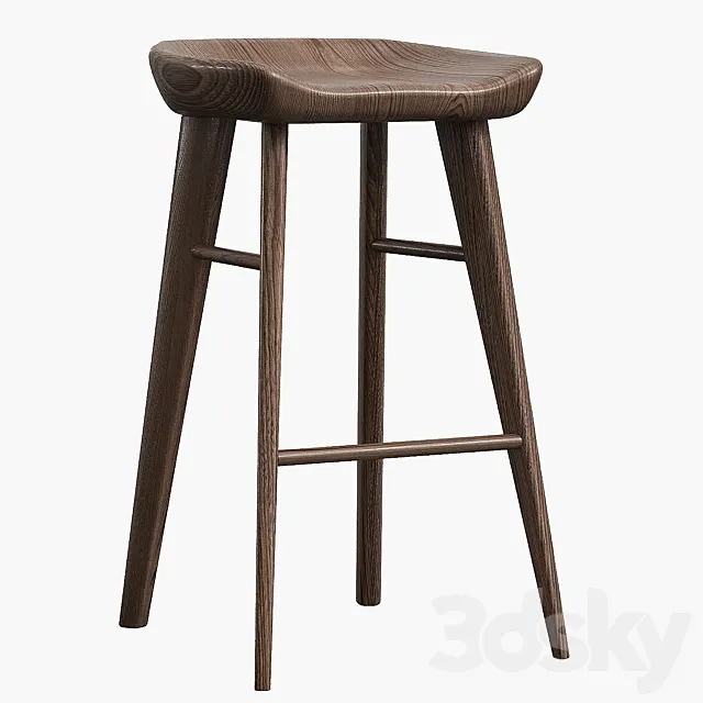 Kami bar stool 3D Model