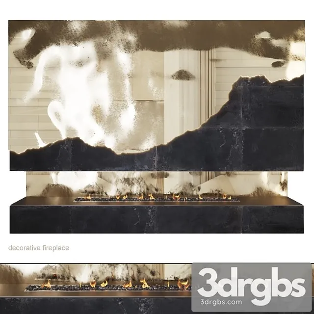 Kamin Art Gold 3D Model Download