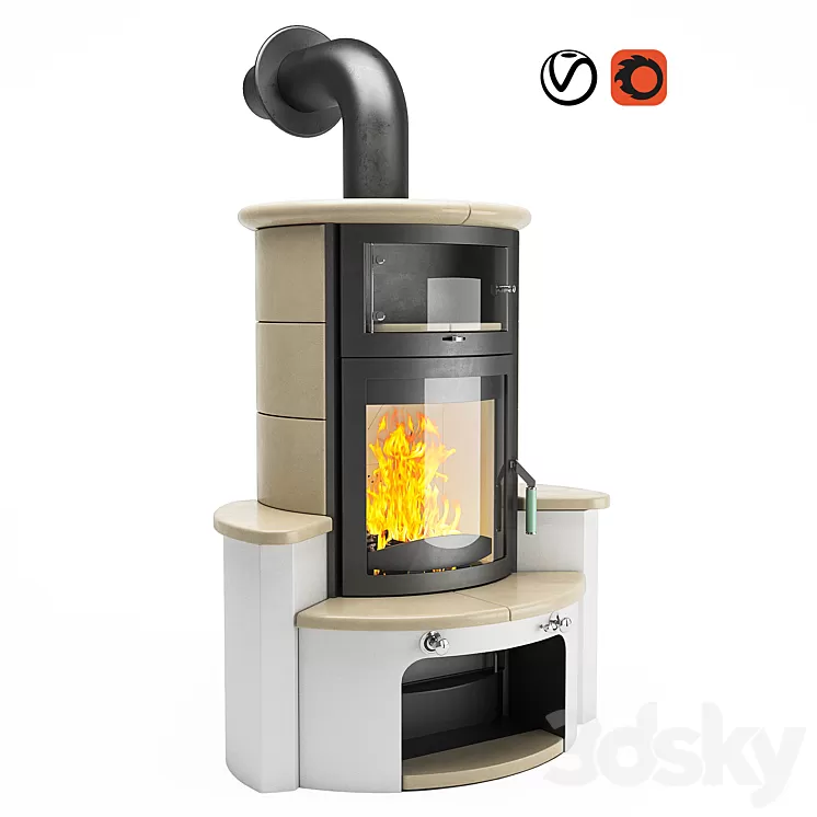 Kaminofen Hark 63 GT 3D Model