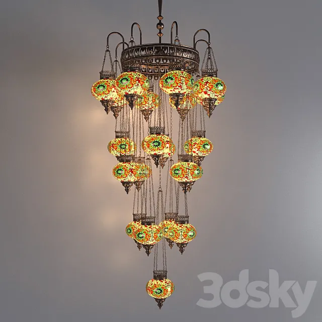 Kandela Mozaik TM-PS21_17 3D Model Kandela Mozaik TM-PS21_17 3D Model