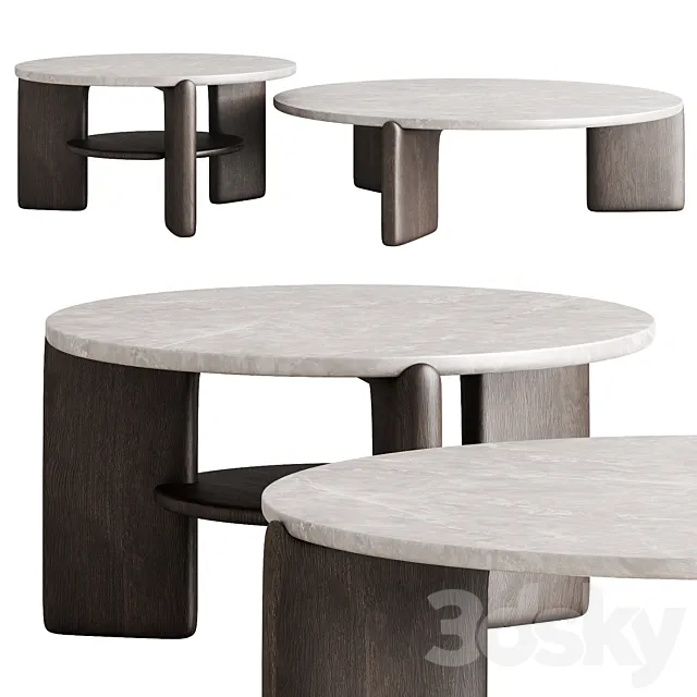 KANJI tables By Tacchini 3D Model KANJI tables By Tacchini 3D Model