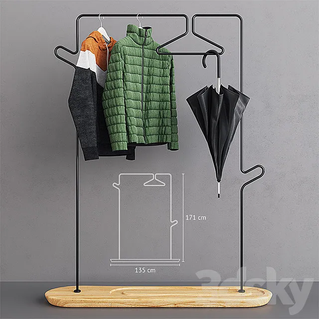 Kann Pend Valet Stand _ Male Edition 3D Model