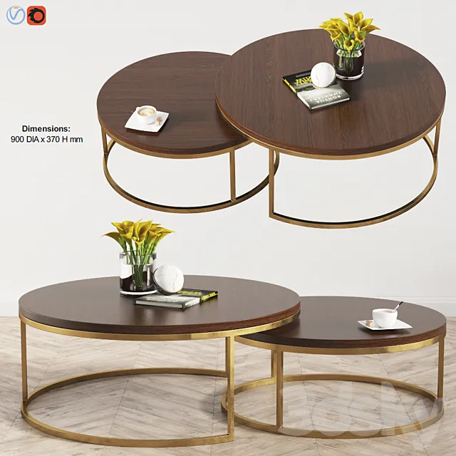 Kanta Nested Coffee Tables Boydblue 3DModel Kanta Nested Coffee Tables Boydblue 3DModel