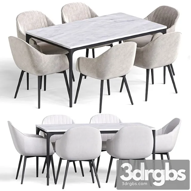 Kanto Dining Table And Kave Home 1 3D Model Download