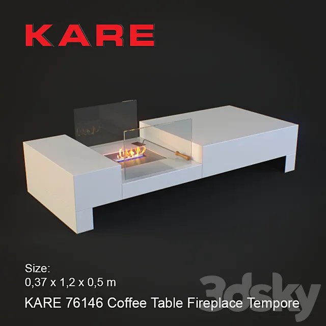 KARE 76146 Coffee Table Fireplace Tempore | Coffee table KARE 3D Model