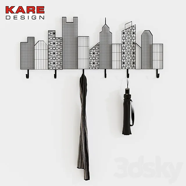 Kare _ Coat Rack Skyline 3DModel Kare _ Coat Rack Skyline 3DModel