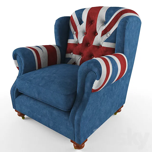 KARE Arm Chair Grandfather Union Jack 3DModel