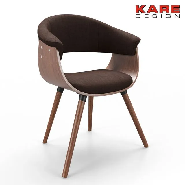 Kare Armchair Monaco Schoko 3D Model