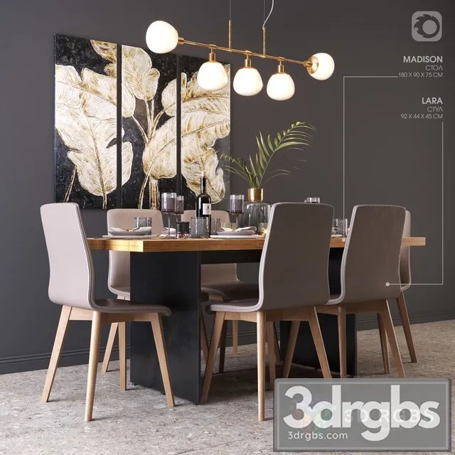 Kare Dining Set 3D Model Download