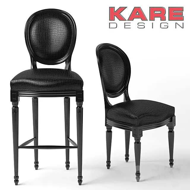 KARE Metropolis Louis Black 3D Model KARE Metropolis Louis Black 3D Model