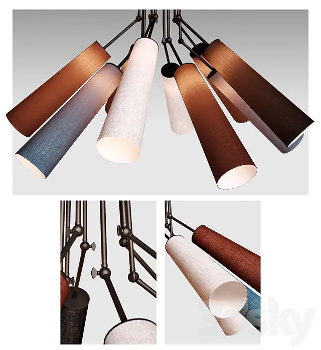 KARE Pendant Lamp Multi Speaker 10-lite 3D Model KARE Pendant Lamp Multi Speaker 10-lite 3D Model
