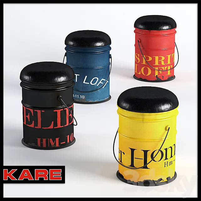 Kare Stool Bucket 3DModel
