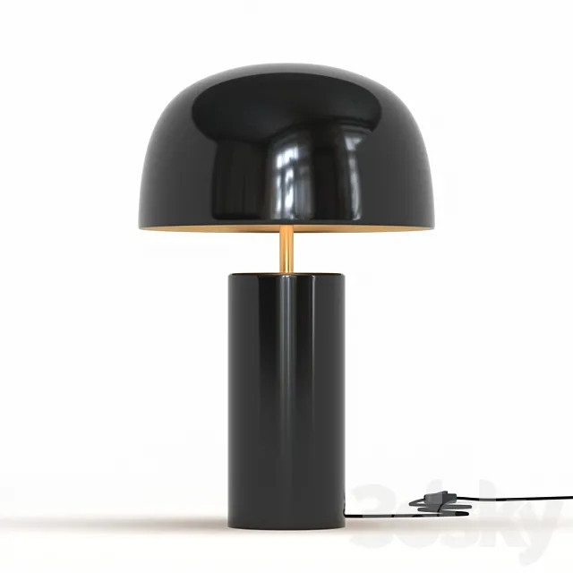 Kare Table Lamp Loungy Black 3D Model