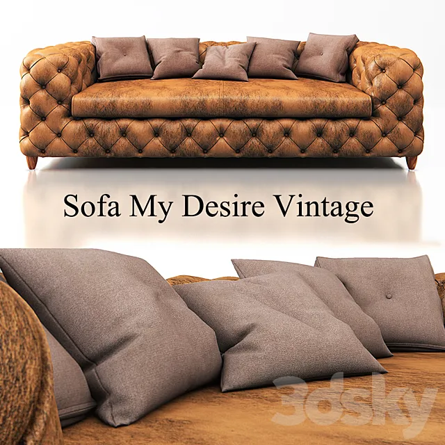 KARE_Sofa My Desire Vintage 3-Seater 3DModel KARE_Sofa My Desire Vintage 3-Seater 3DModel