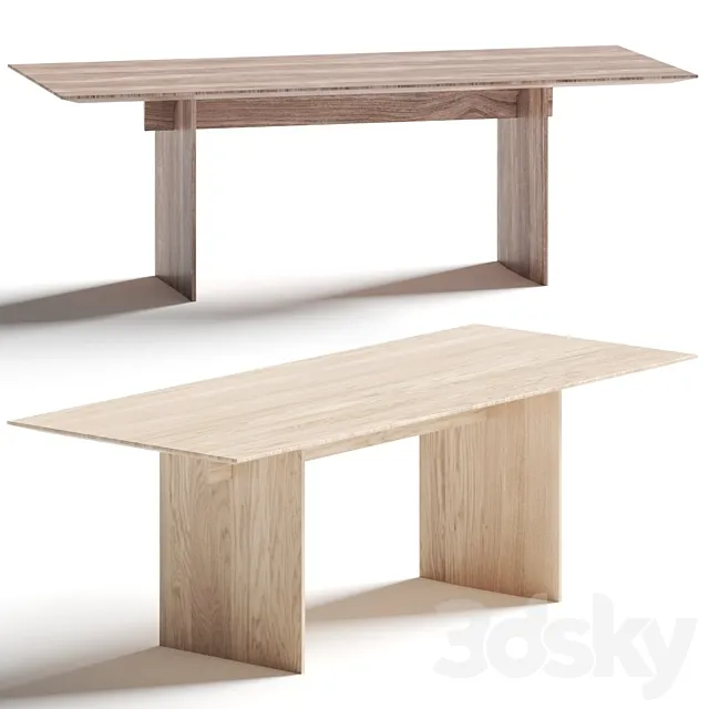 Karimoku Case Study Kinuta Dining Table 3D Model