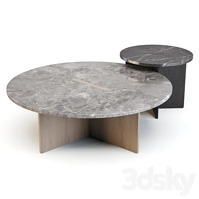 Karimoku CaseStudy: N-ST01 – Coffee and Side Table 3DModel