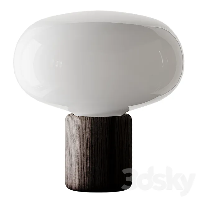 Karl-Johan table lamp oak ON_OFF 3DModel Karl-Johan table lamp oak ON_OFF 3DModel