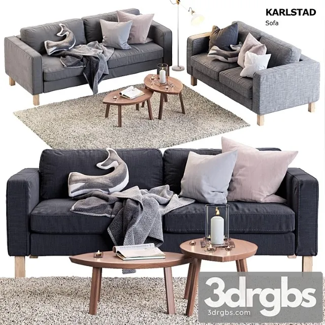 Karlstad ikea sofas 3D Model Download Karlstad ikea sofas 3D Model Download