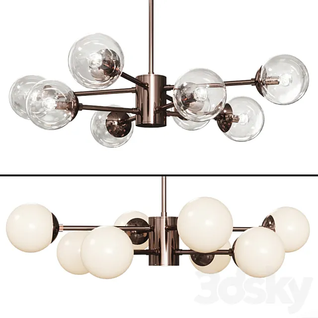 Karrington 8-Light Chandelier Brown 3DModel