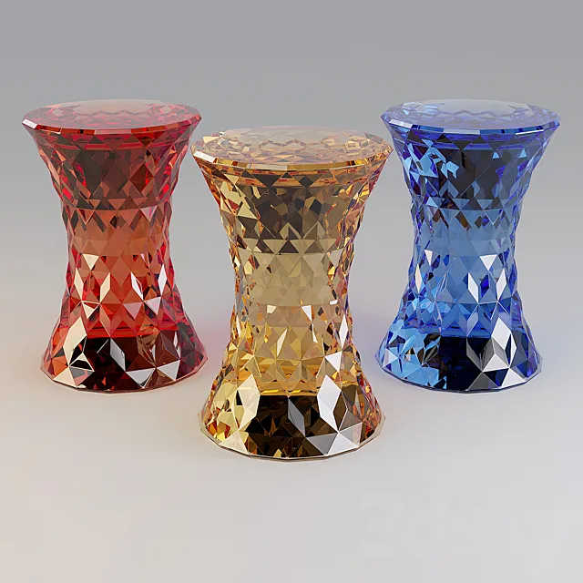 Kartell: Coffee Table – Stone 3D Model Kartell: Coffee Table – Stone 3D Model