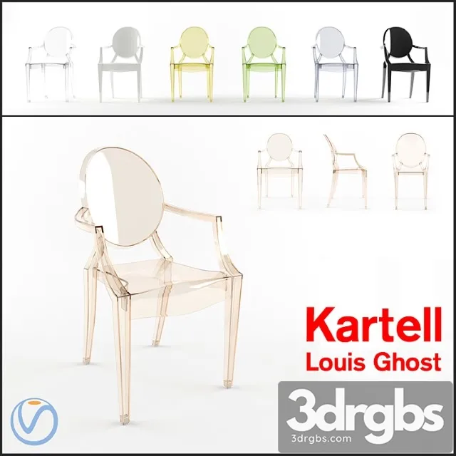 Kartell louis ghost chair 2 3D Model Download Kartell louis ghost chair 2 3D Model Download