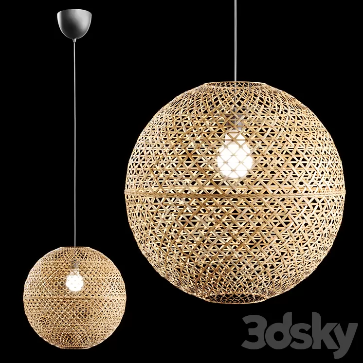 Kaseberga rattan pendant Lamp by IKEA 3D Model Free Download