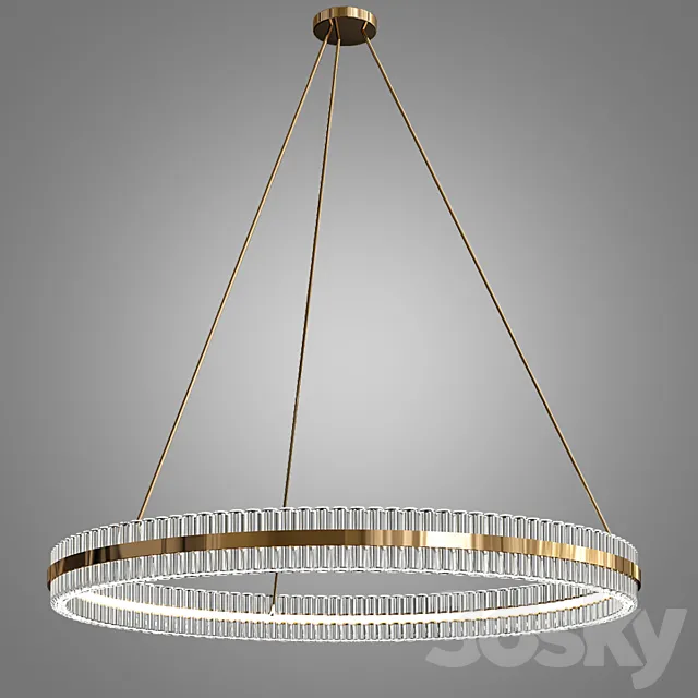 Kash Curve Baguette Chandelier 3DModel Kash Curve Baguette Chandelier 3DModel