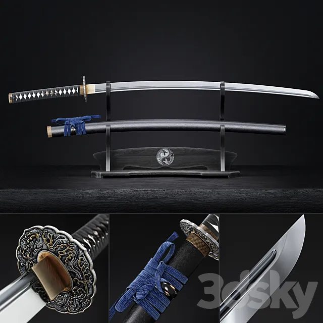 Katana japanese sword 3DModel Katana japanese sword 3DModel