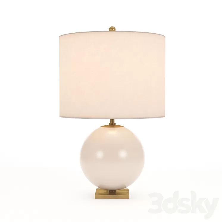 Kate Spade New York Casual Elsie Table Lamp In Blush Painted Glass 3D Model Kate Spade New York Casual Elsie Table Lamp In Blush Painted Glass 3D Model