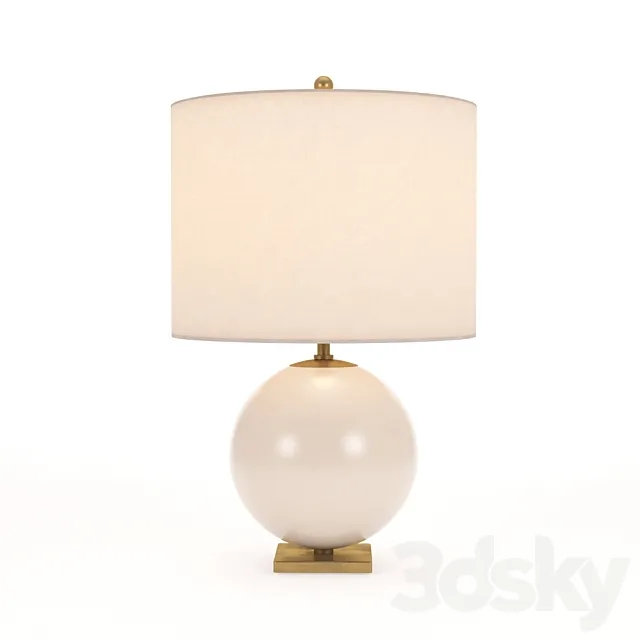 Kate Spade New York Casual Elsie Table Lamp In Blush Painted Glass 3DModel Kate Spade New York Casual Elsie Table Lamp In Blush Painted Glass 3DModel