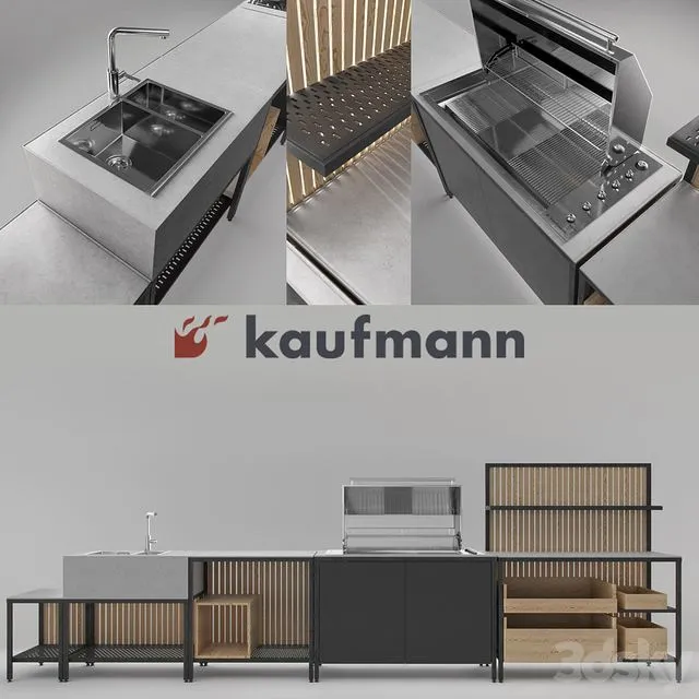 Kaufmann Barbecue Kitchen block outdoor kitchen 3D Model