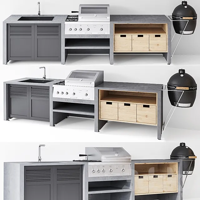 Kaufmann T-Bone Outdoor Kitchen 3DModel Kaufmann T-Bone Outdoor Kitchen 3DModel