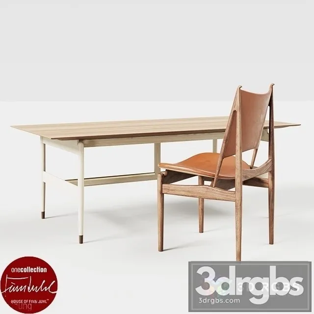 Kaufmann Table Egyptian Chair 3D Model Download