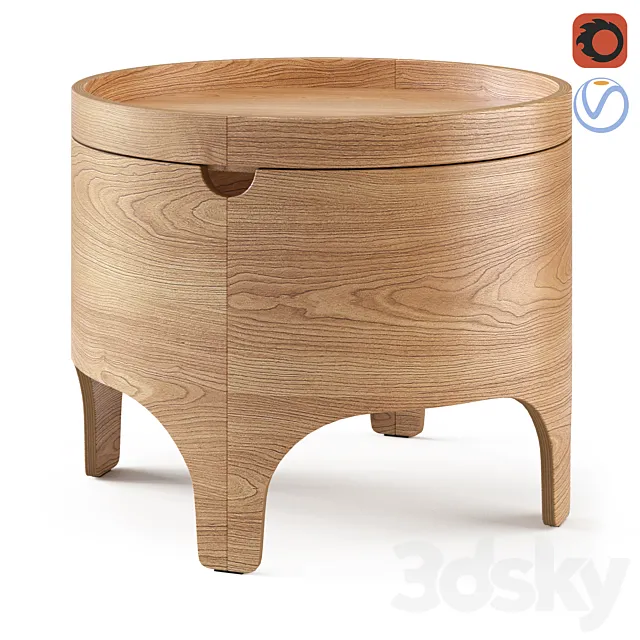 Kave Home Octavia bedside table 3D Model Kave Home Octavia bedside table 3D Model