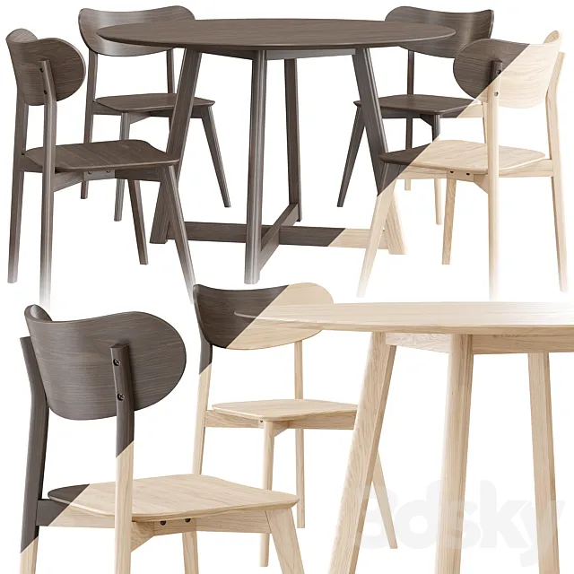 Kave Home – Safina chair and Extendable Maryse table 3D Model