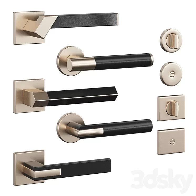 Kawajun door handles 3D Model