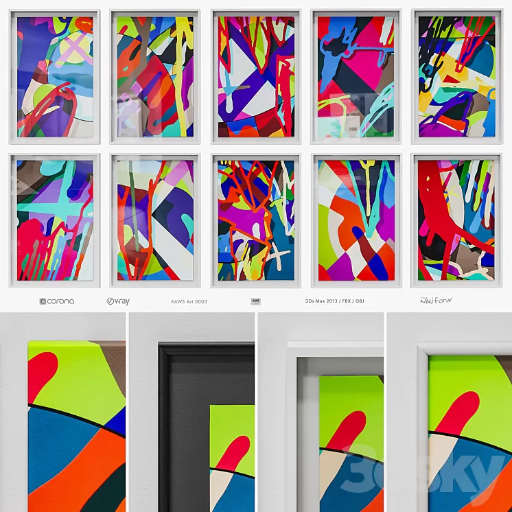 KAWS Art 0003 3D Model KAWS Art 0003 3D Model