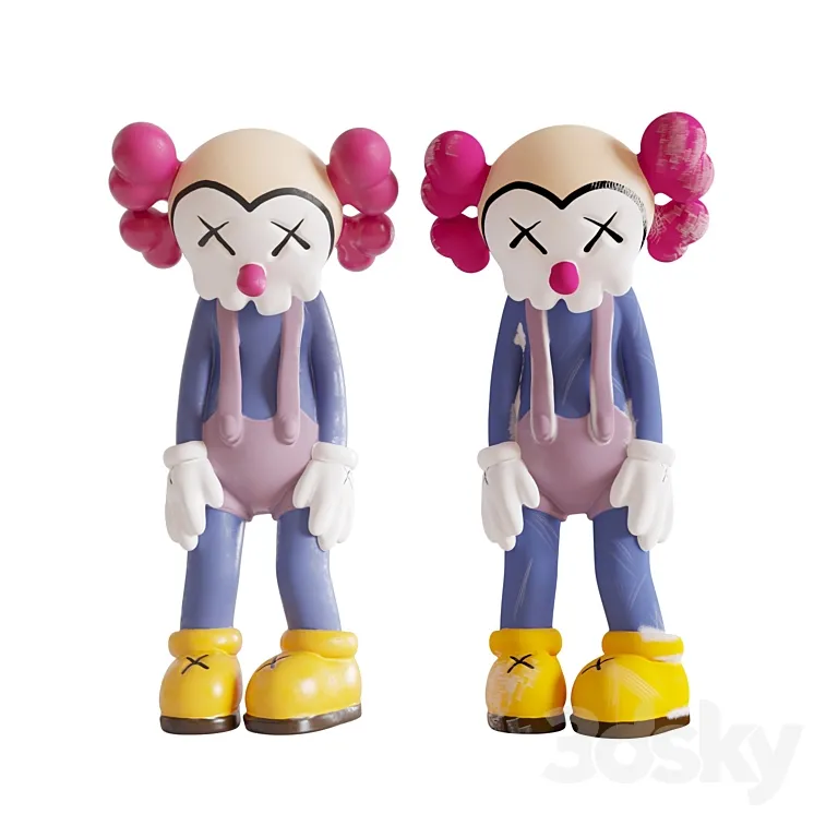 Kaws clown 3D Model Free Download