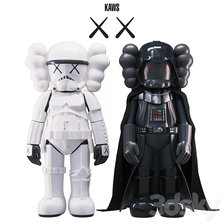 KAWS Stormtrooper Darth Vader 3D Model