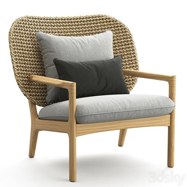 Kay Low Back Lounge Chair 3D Model Kay Low Back Lounge Chair 3D Model