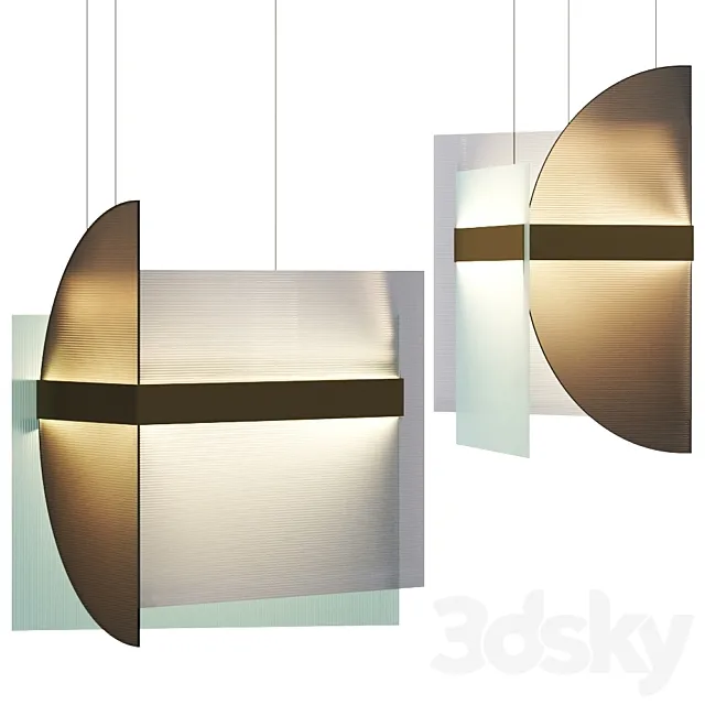 Kazimir Long Pendant satin Brass by Roll Hill 3DModel