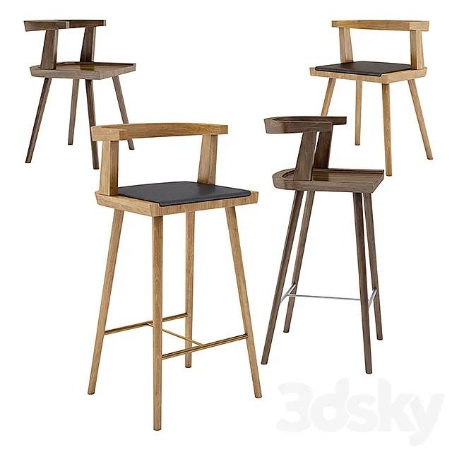 Kbh Fumed Oak Chair 3D Model Kbh Fumed Oak Chair 3D Model