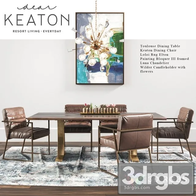Keaton Dining Set 3D Model Download