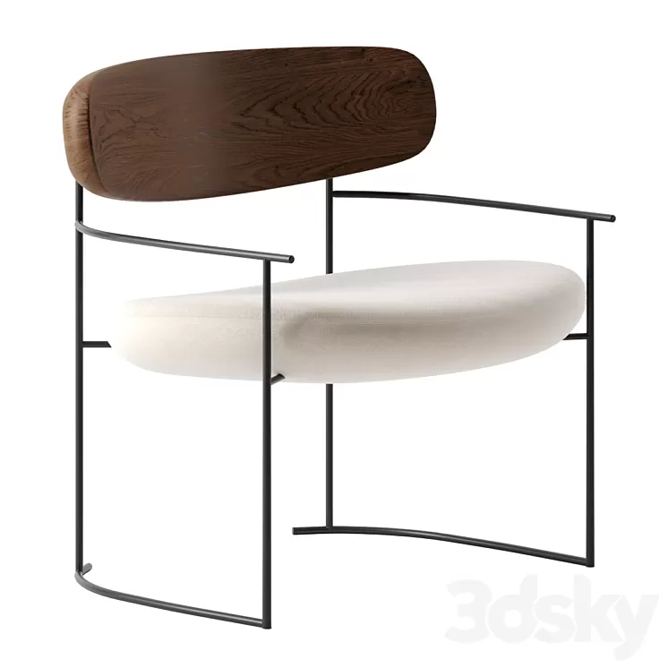 Keel armchair by Potocco 3D Model Keel armchair by Potocco 3D Model