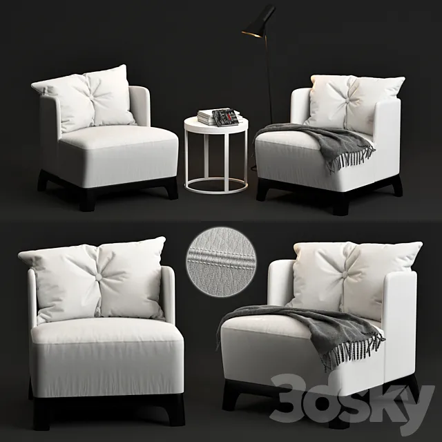 Keeton Merididani armchair 3D Model Keeton Merididani armchair 3D Model