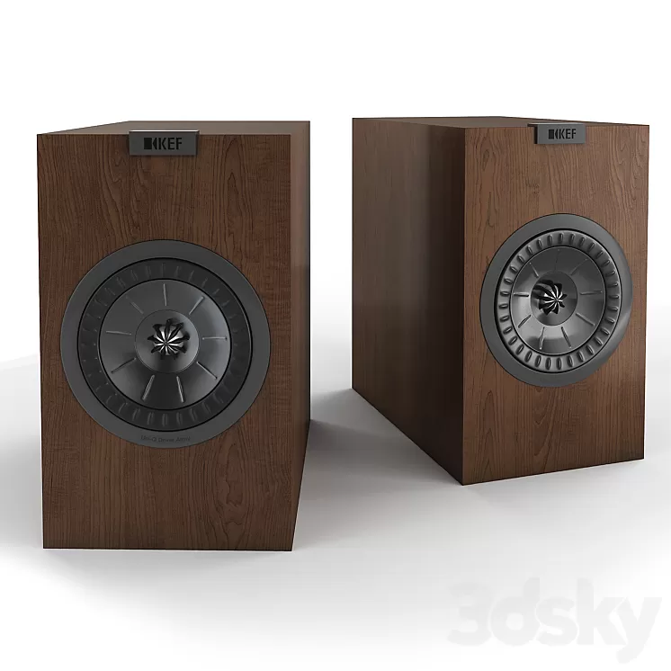 KEF Q350 walnut 3D Model