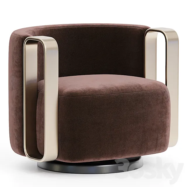 Kelly bracelet armchair 3D Model