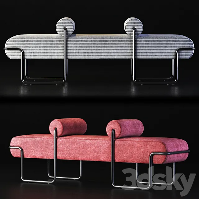Kelly Wearstler Ardent Bench 3DModel Kelly Wearstler Ardent Bench 3DModel