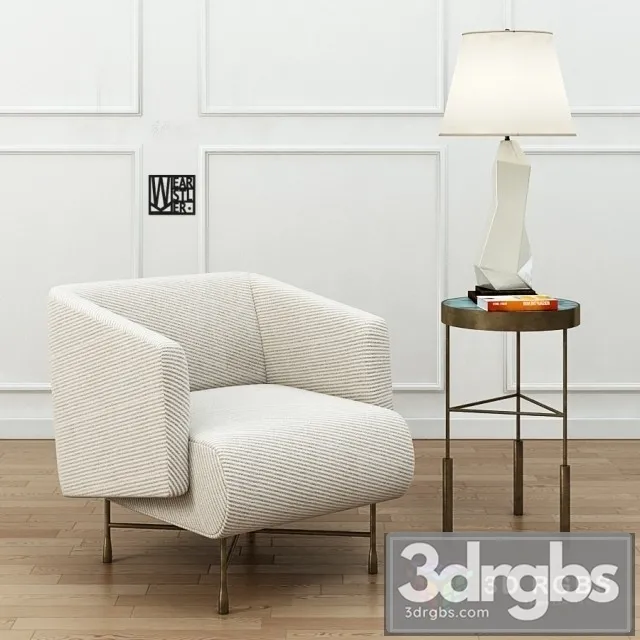Kelly Wearstler Bijoux Lounge Chair 3D Model Download
