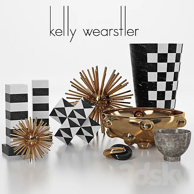 Kelly Wearstler Decorative Set # 1 3D Model